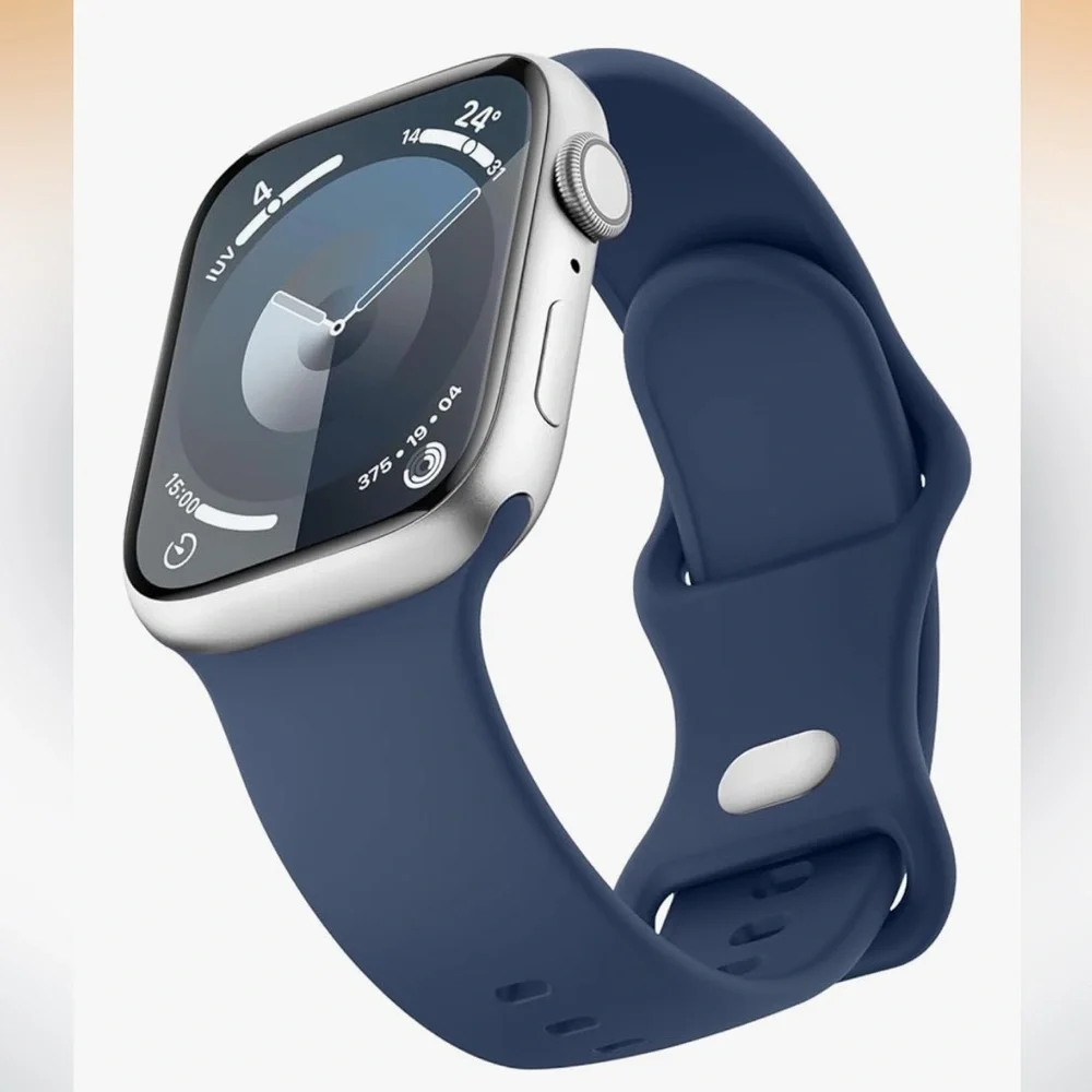 Blue Apple Watch Silicone Sport Band